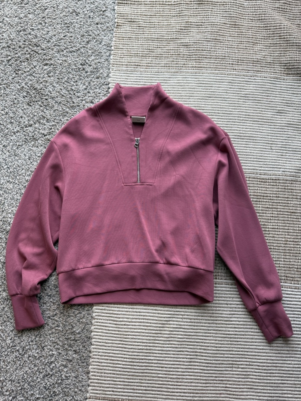 Varley Dusty Rose Zip-Front Sweatshirt